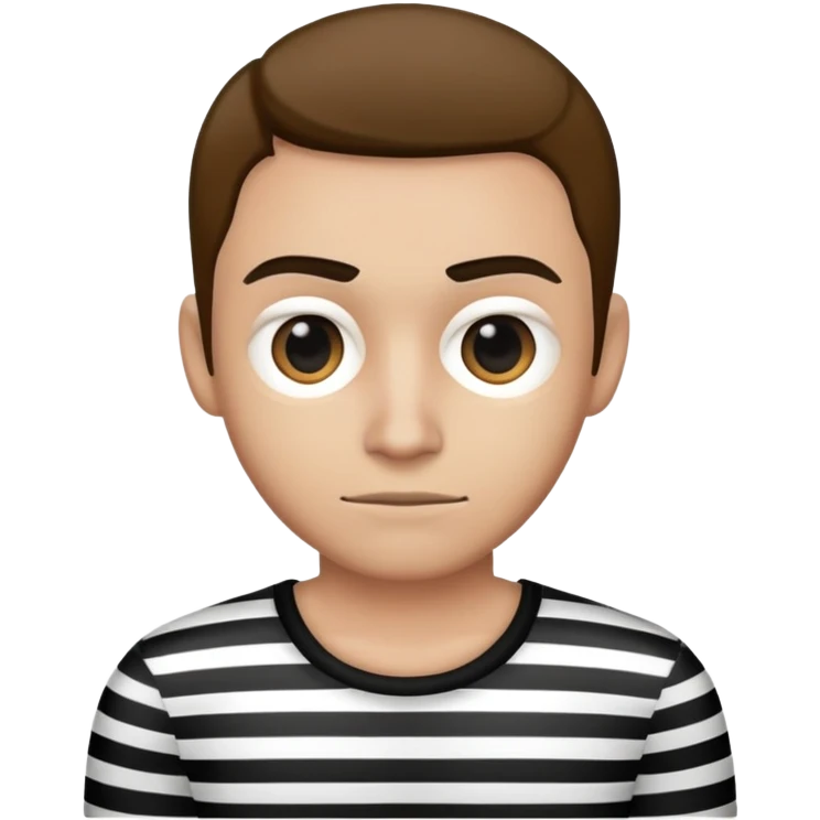a thief in a black and white striped shirt  emoji