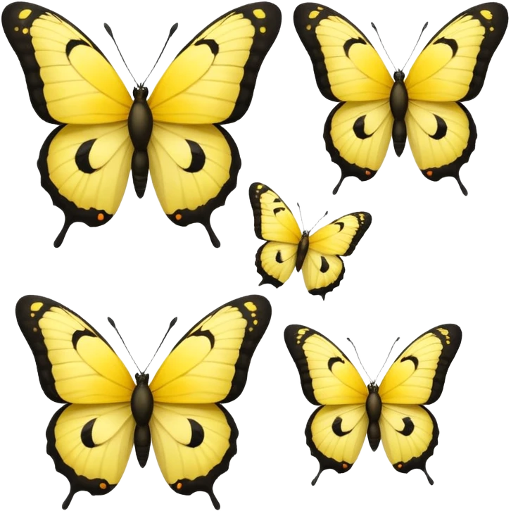 butterfly life cycle yellow colour emoji
