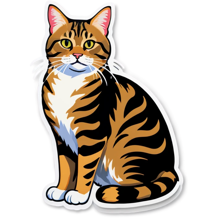 Really long tabby cat emoji