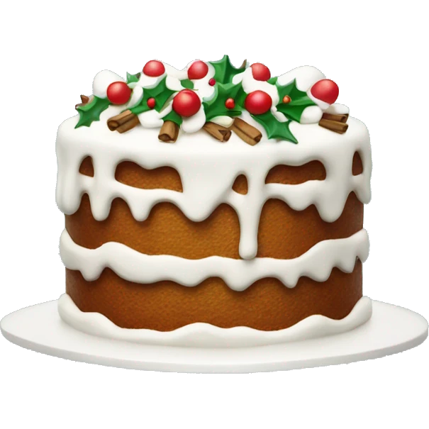 Christmas cake emoji