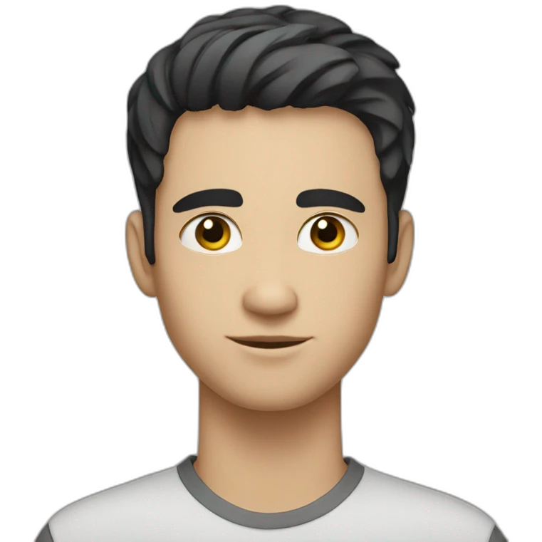 25yo white male with short black hair and hidden identity emoji
