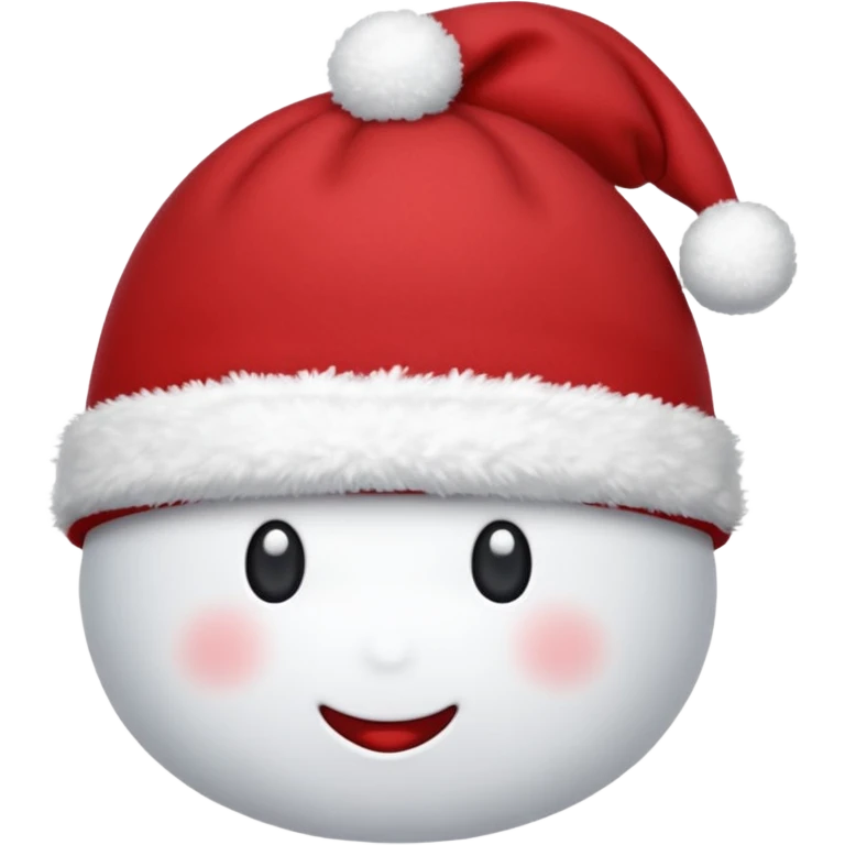 un bonnet de Noël rouge et blanc emoji