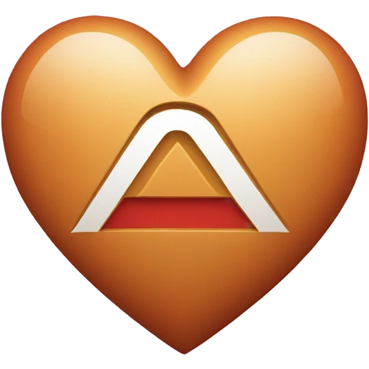 Create a heart with  the letter A in the middle emoji