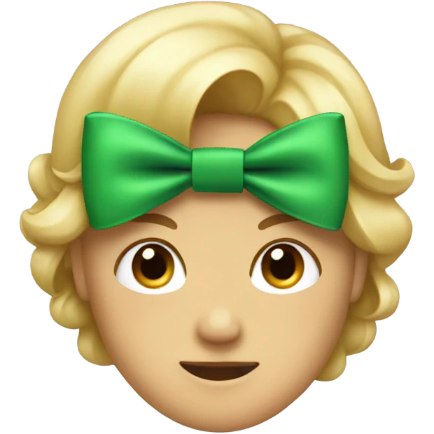 Green bow emoji