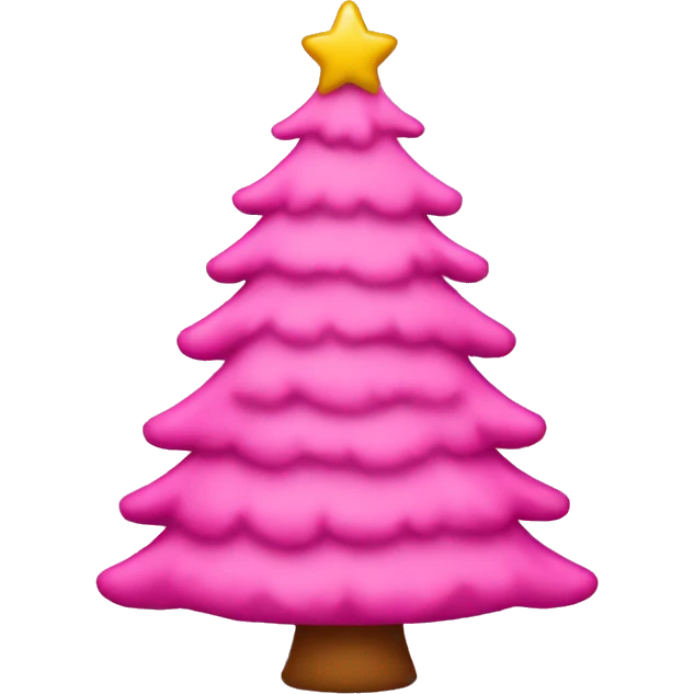 Pink Christmas tree emoji