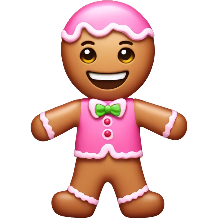 pink ginger bread man  emoji