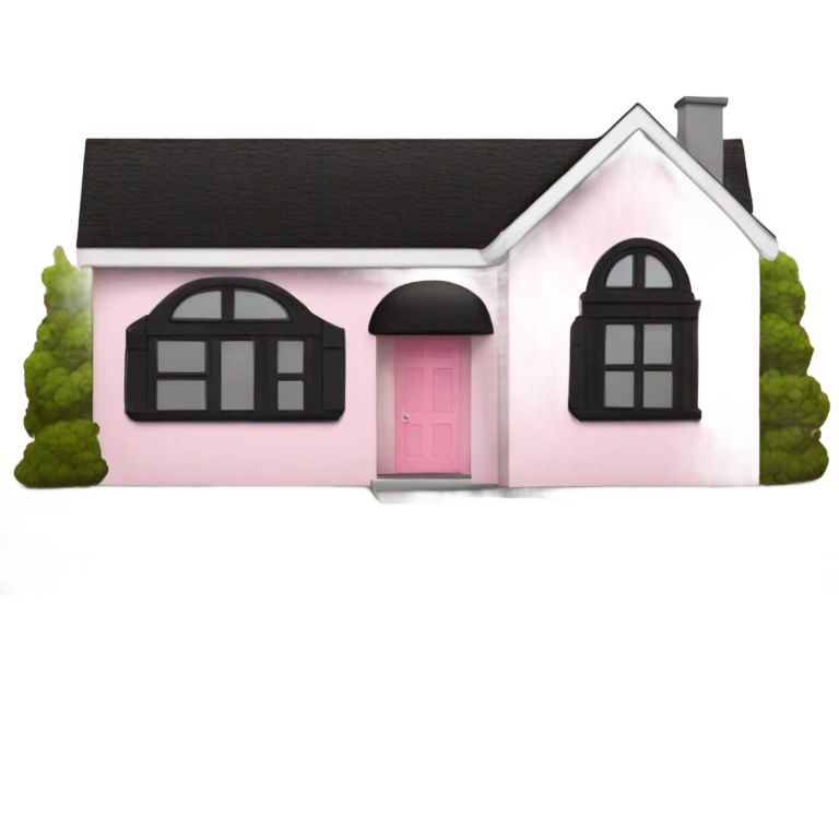 Modern pink and black house  emoji