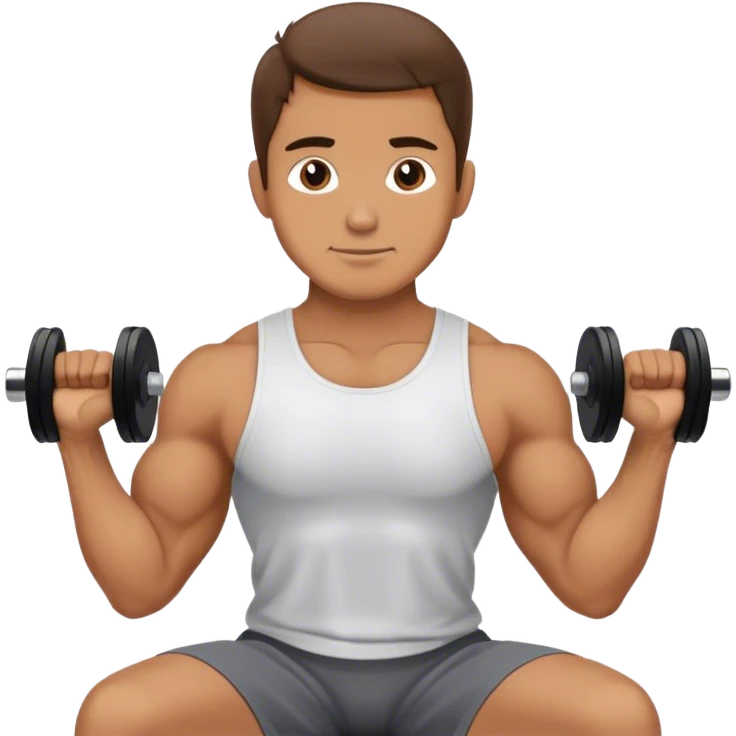 man seated weighted wrist curl emoji