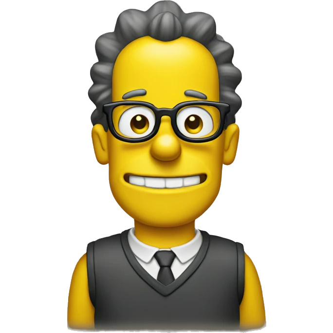 Bart simpsons with glasses and smile on his face  emoji