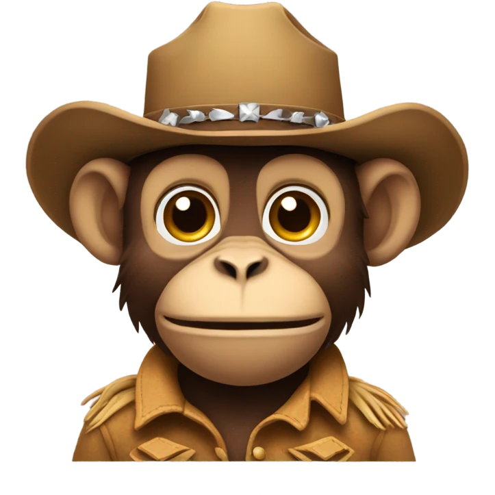 monkey with cowboy hat  emoji