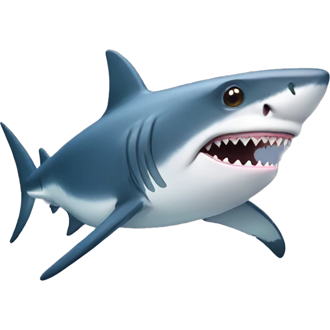 Shark with star eyes emoji