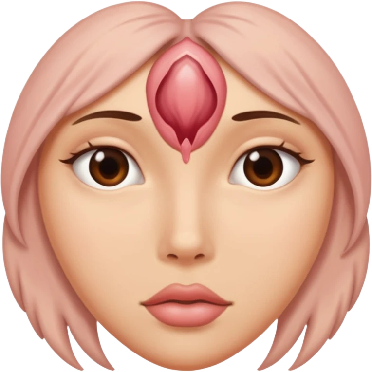 a women showing her vagina emoji