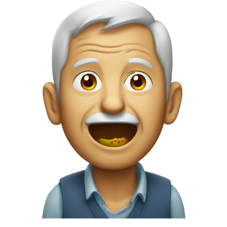 old man eating mango emoji