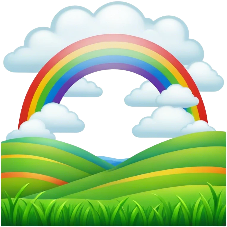 rainbow in the field emoji
