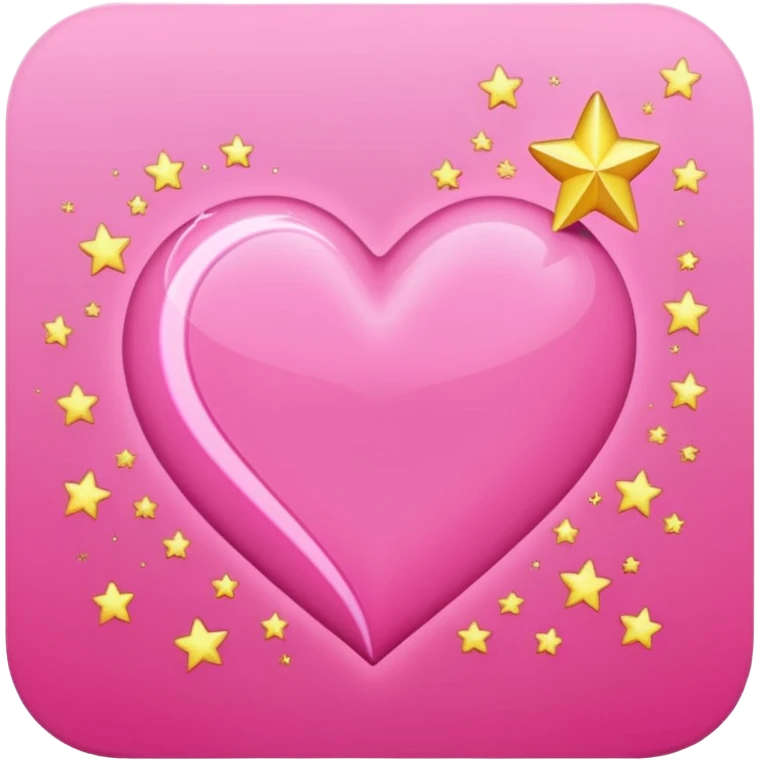 pink heart shooting star lines wand emoji emoji