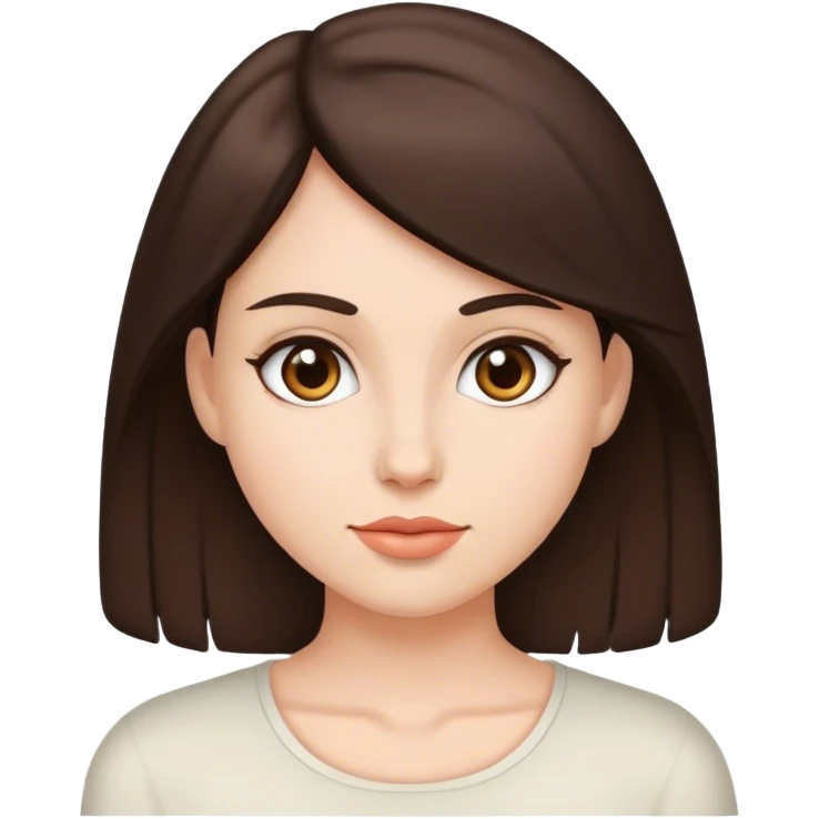 brunette woman derpy emoji