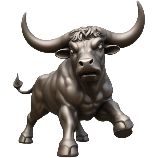 charging bull statue emoji