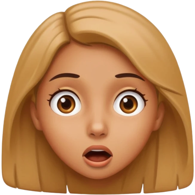 دختری که تعجب کرده emoji