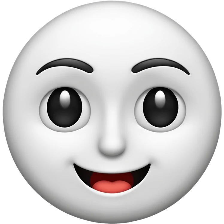 A wink emoji in black and white, with a cool and confident wink, and a slight smirk. emoji