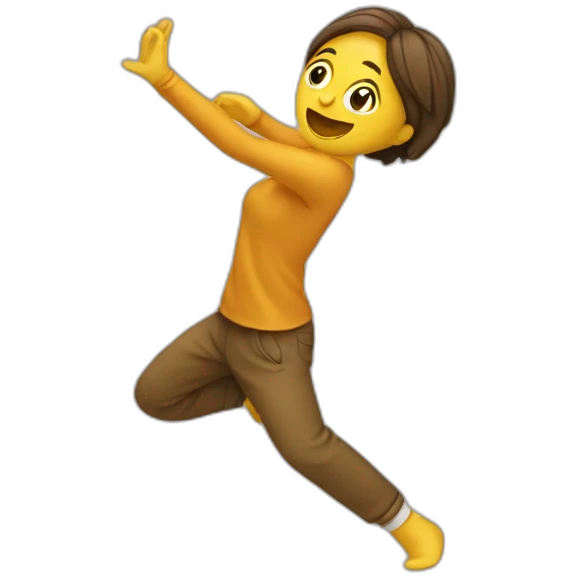 Une personne qui fait un dab emoji