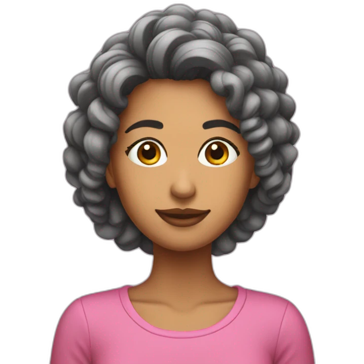 Garota de cabelo rosa emoji