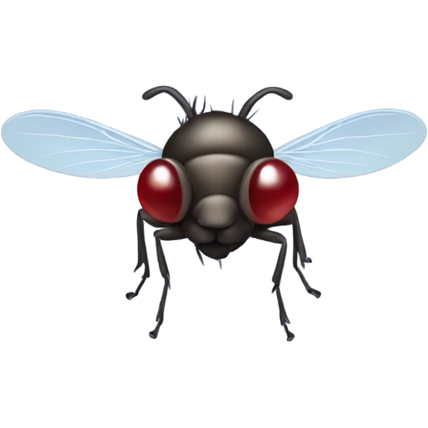 A fly sending kisses emoji
