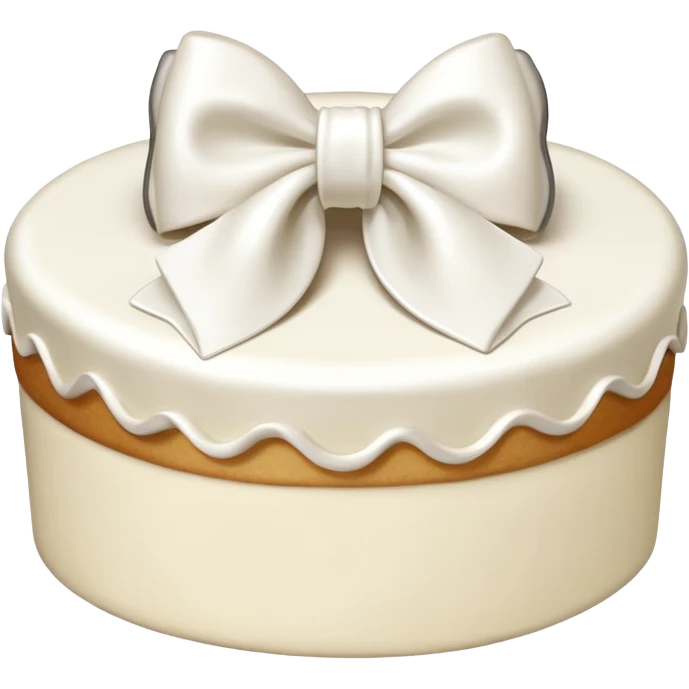 White bow cake  emoji