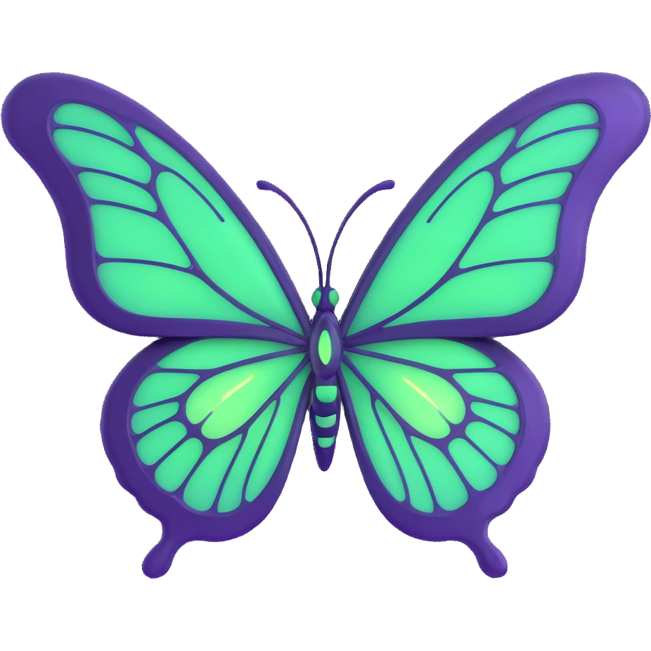 Add a glowing outline around the butterfly's wings, keeping the luminous #c0ff53 green, glowing highlights, magical particles, dreamy aura, fine elegant vein patterns, layered textures, ornamental details, and transparent background in a 3D cartoon, digital fantasy art style. emoji