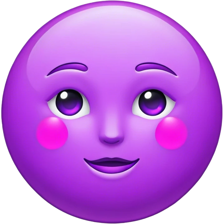 Neon violet moon emoji