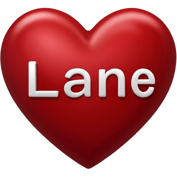 dark red heart with Lane in the middle emoji
