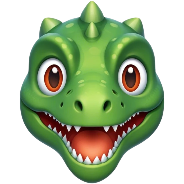 heart-shaped dinosaur face emoji