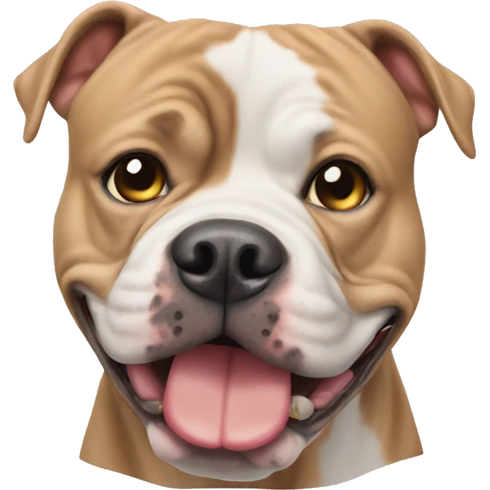 American bully dog drinks soda emoji