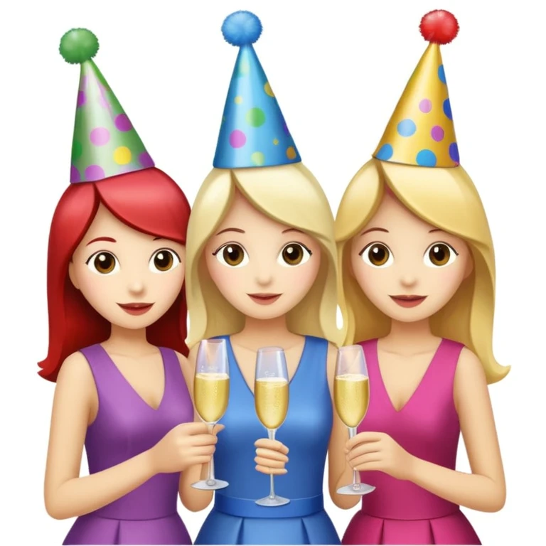 girls celebrating  emoji
