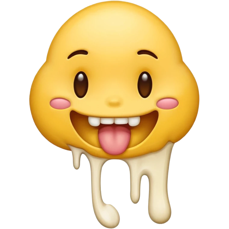 Emoji drooling half yellow bone out emoji