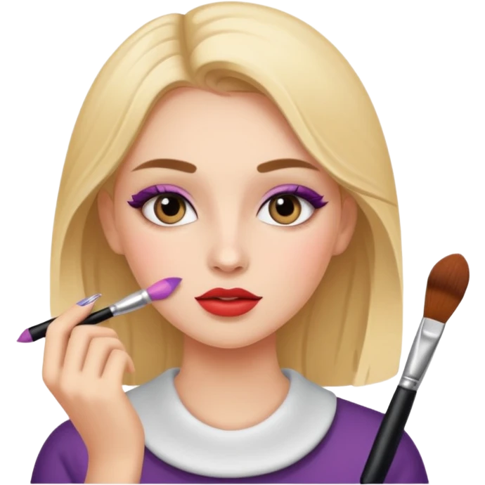 Girl putting makeup emoji