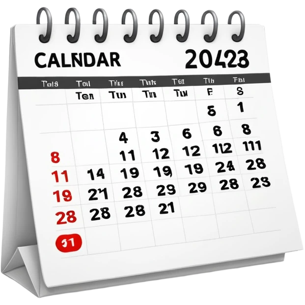 calendar showing today's date emoji