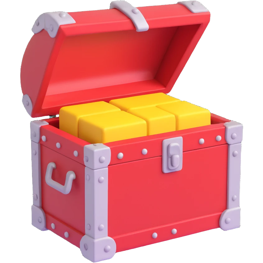 a chest, 3D emoji style emoji