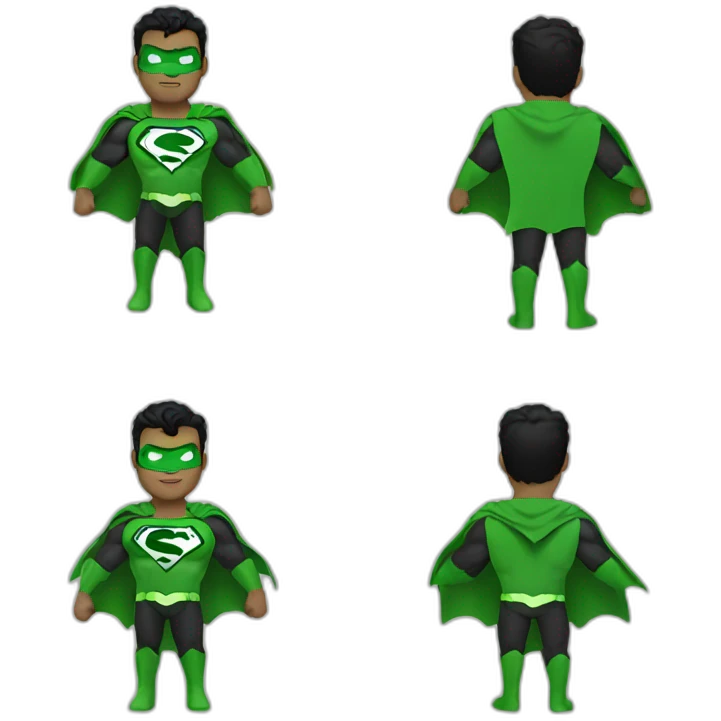 Green superman emoji