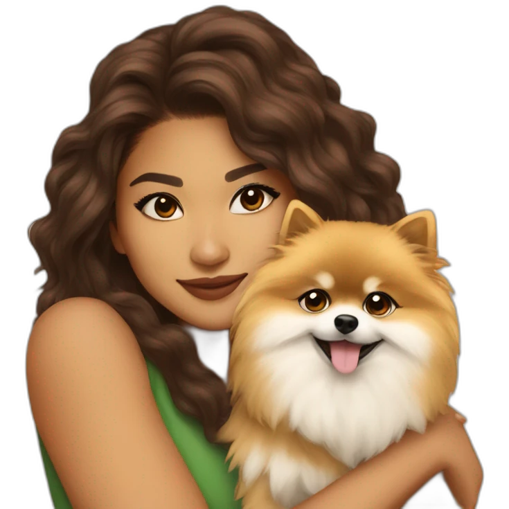 ZENDAYA WITH POMERANIA emoji