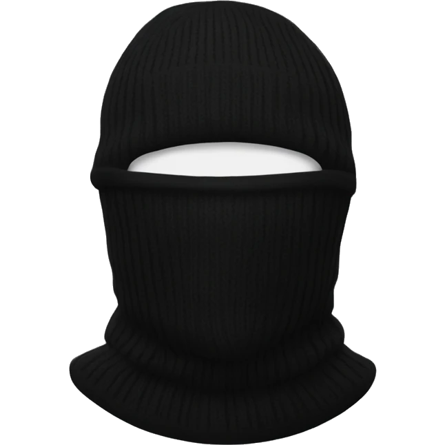 half Black wool Balaclava emoji