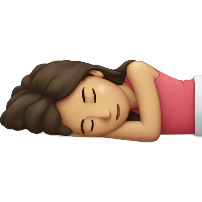 Brunette girl sleeping emoji