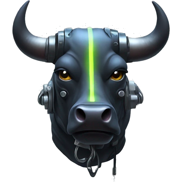 Cyberpunk bull emoji