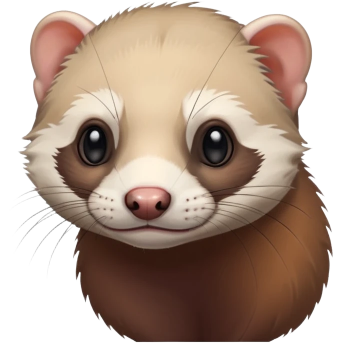 ruda fretka z siwym odrostem emoji