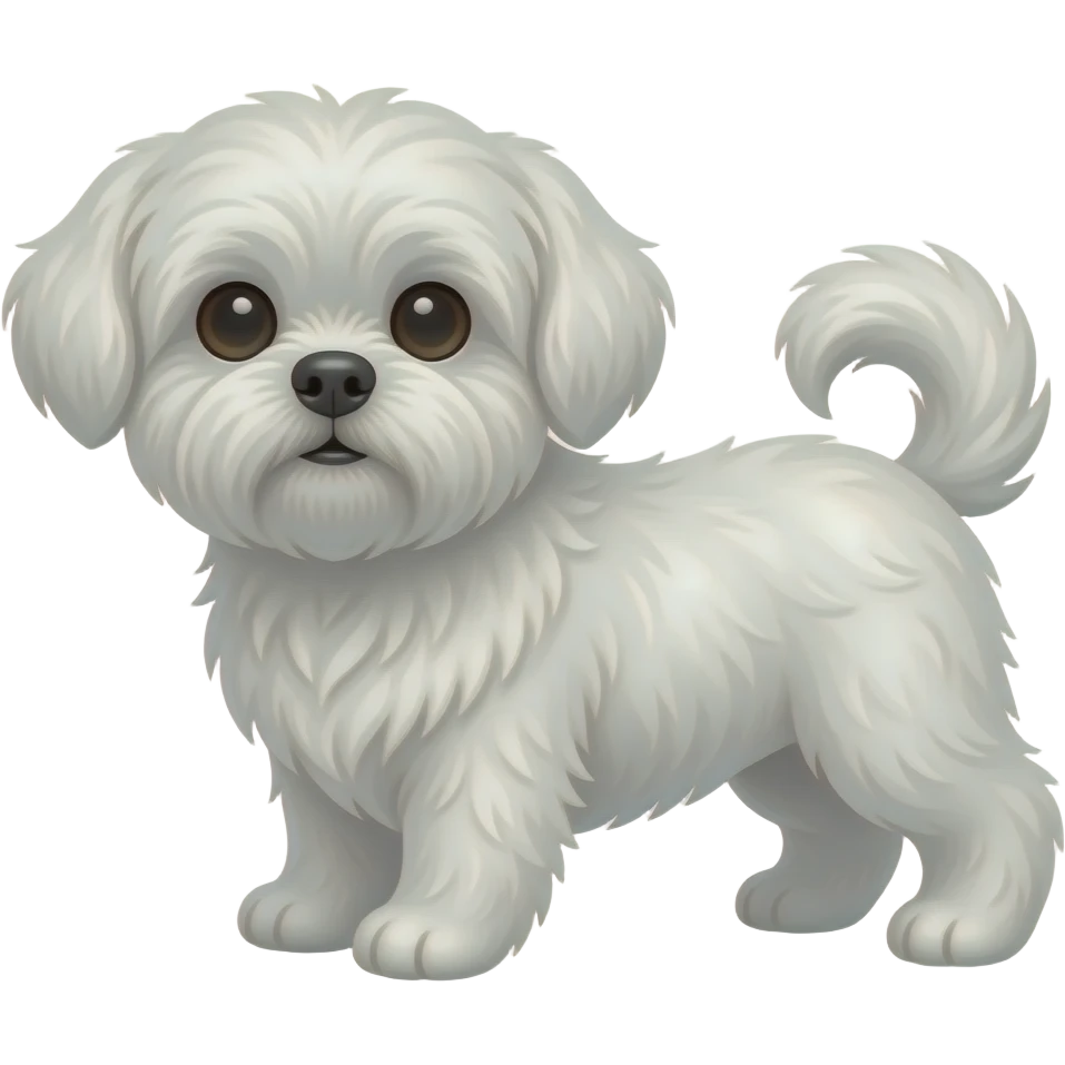 maltese shih tzu white dog with a halo emoji