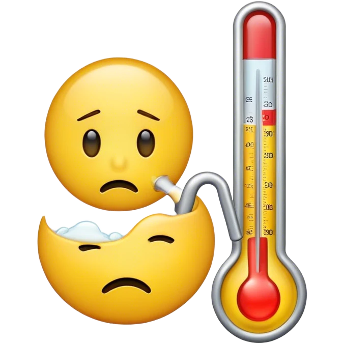 Болеющий смайлик emoji