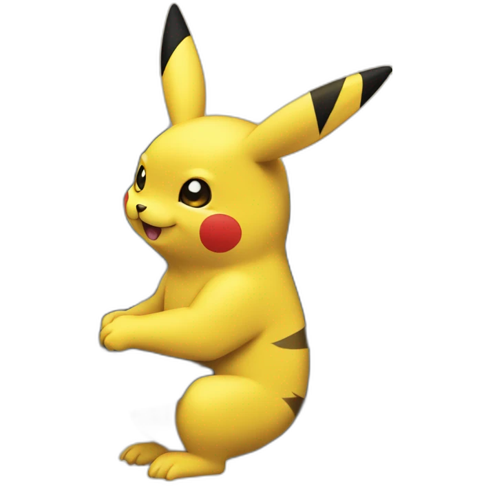pikachu typing a computer emoji