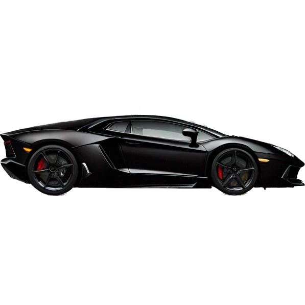 black aventador lamborghini SIDE VIEW emoji