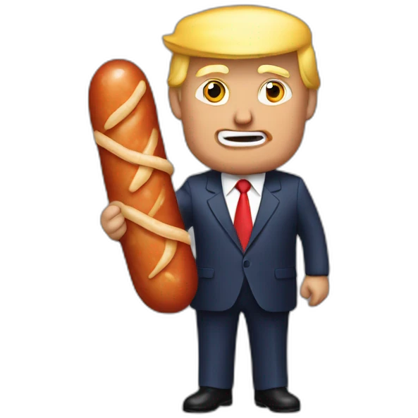 trump-holding-his-sausage emoji