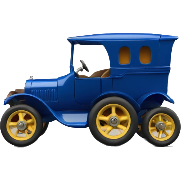 1879 Hot wheel vintage car in motion, dark blue  emoji