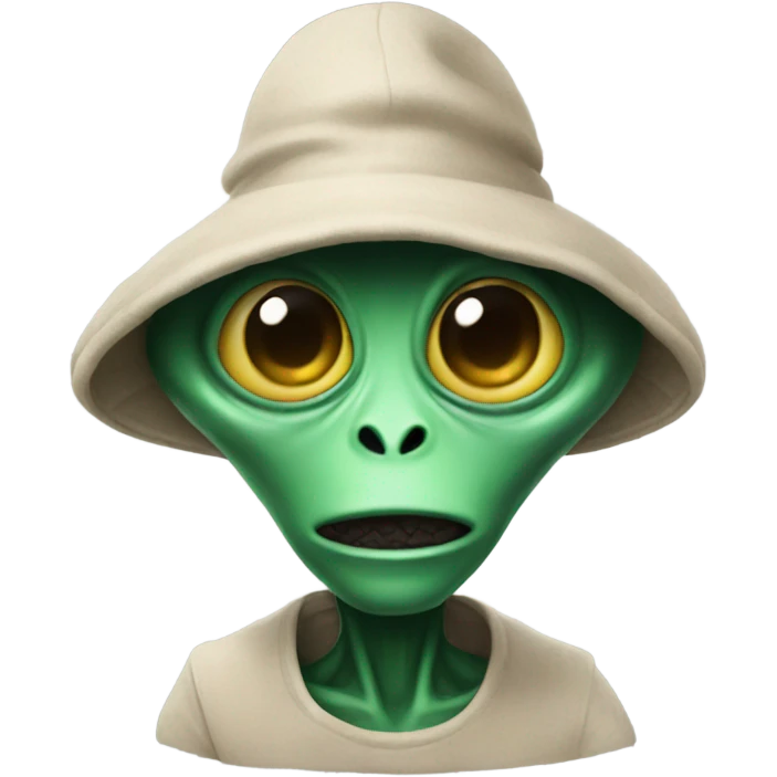 Alien with a hat emoji